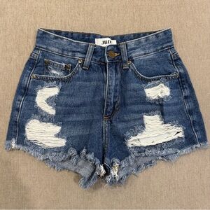 NEW JBD Women's Distressed High-Waisted Denim Shorts
